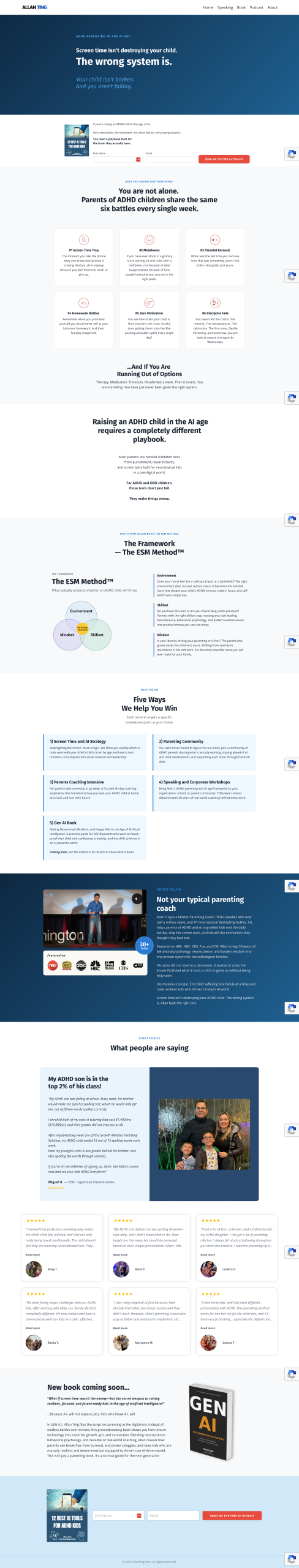 Front-end development project — desktop view